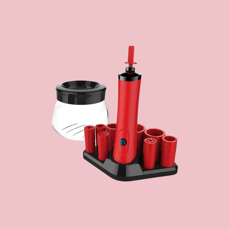 Épurateur nettoyant pour pinceau de maquillage électrique (Couleur Rouge)